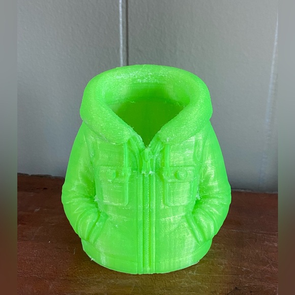 Green Glow In The Dark Hoodie Pen Holder (3D Printed)& Green Pen! - Picture 2 of 6